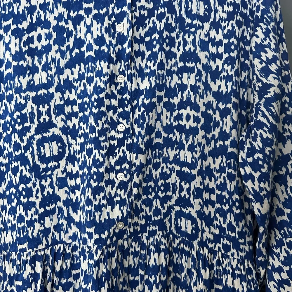 Tiered shirt dress - Bright blue/Patterned| H&M - Picture 6 of 6
